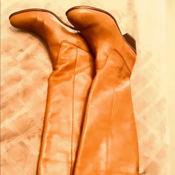 INC International Concepts Shoes - Real Leather Cognac Boots👢